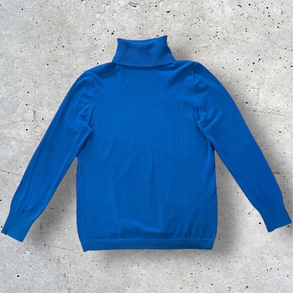Gap Womens Turtleneck Sweater Blue Ribbed Neck & Cuff Area Only Size XL - Picture 1 of 10
